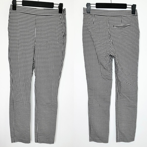Sezane Clara Houndstooth Trousers in Ecru Black - Picture 4 of 14
